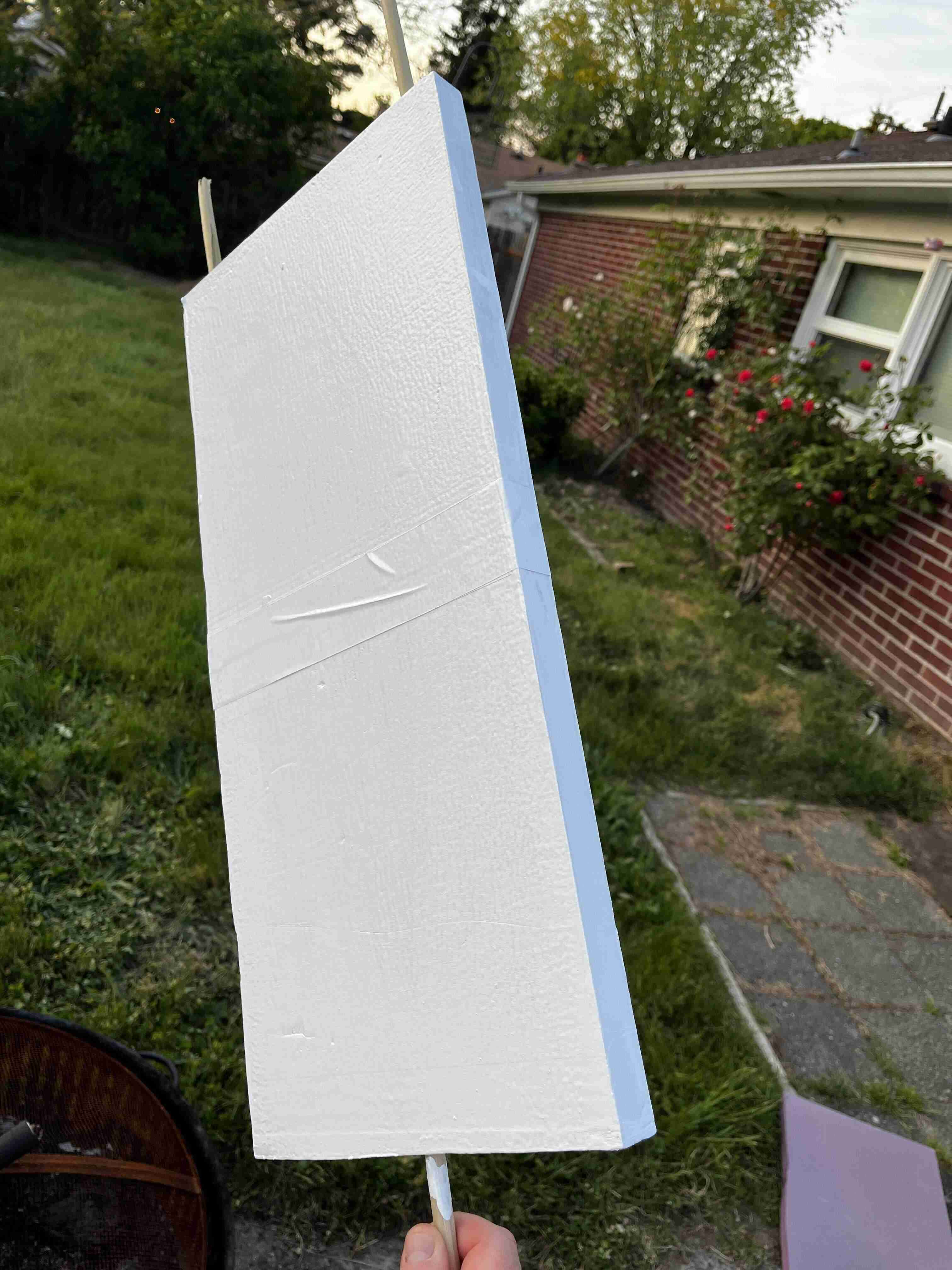 Small scale EPS panel painted with latext paint